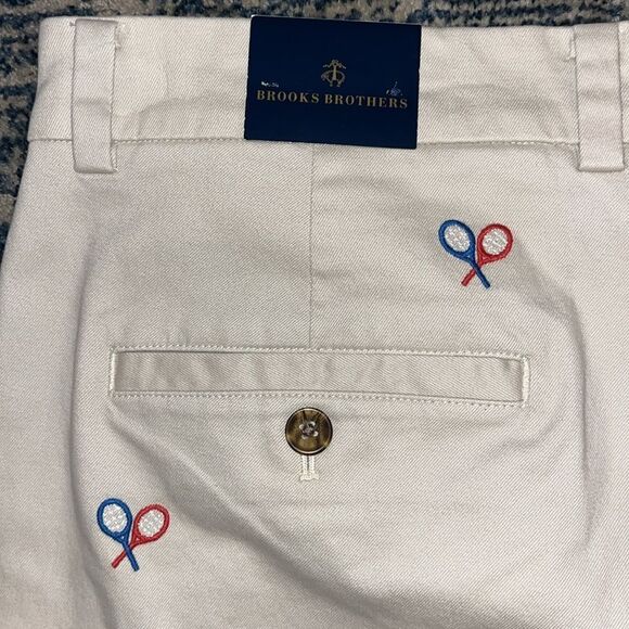 New Brooks Brothers Sewn 10” Tennis Racquet Golf Walking flat front Shorts 36 - Picture 5 of 6